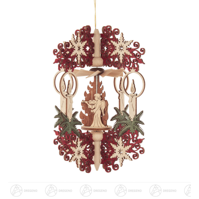 Wärmespiel Kristallkerze Engelchor zum Hängen 9 cm