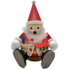 Rauchmann Santa mit Eisenbahn sitzend 15cm