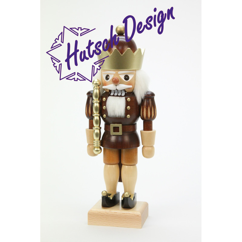 Nussknacker König klein natur/gold  26,5 cm