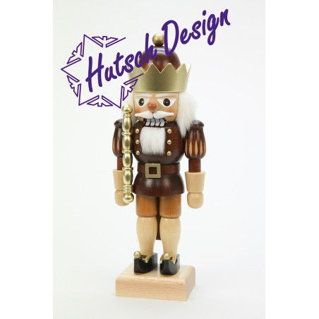 Nussknacker König klein natur/gold  26,5 cm