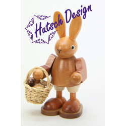 Hase mit Eierkorb natur  9,0 cm