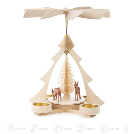 Pyramide mit Rehen, für Teelichte