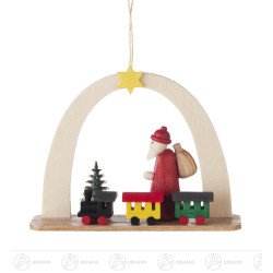 Behang Weihnachtsmann mit Zug