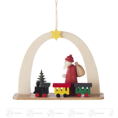 Behang Weihnachtsmann mit Zug