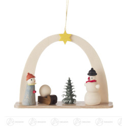 Behang Kind mit Schneemann