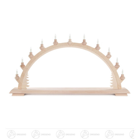 Schwibbogen ohne Bestückung, elektrisch beleuchtet