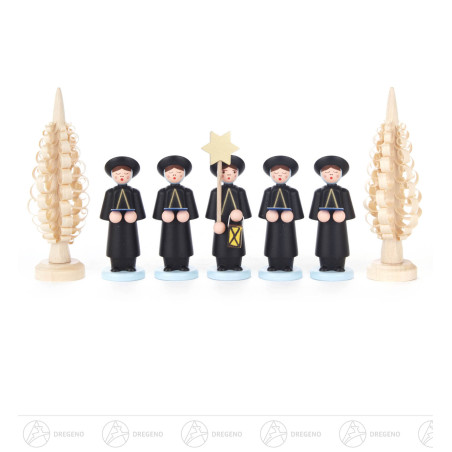 Kurrendefiguren schwarz mit Spanbäumchen (7)