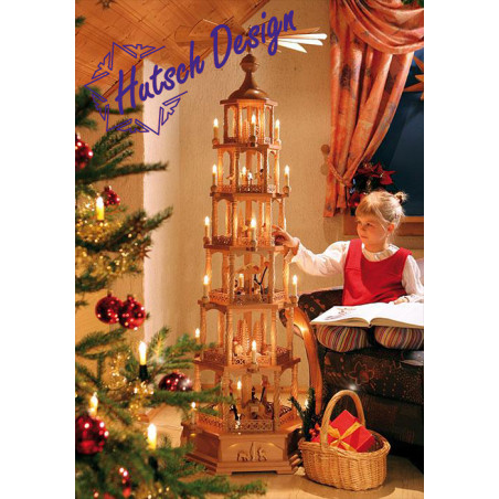 Pyramide 6-st. Christi Geburt, el. bel. und betr.  165 cm