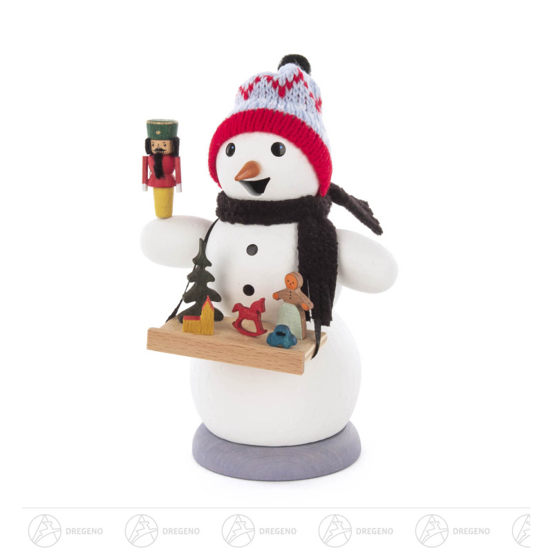 Räuchermann Schneemann Weihnachtsmarkthändler
