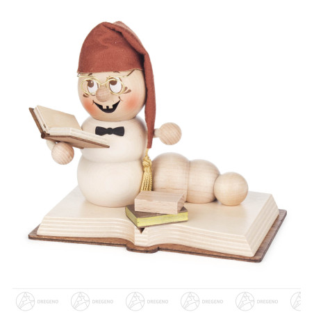 Räucherfigur Wurm Bücher-Rudi