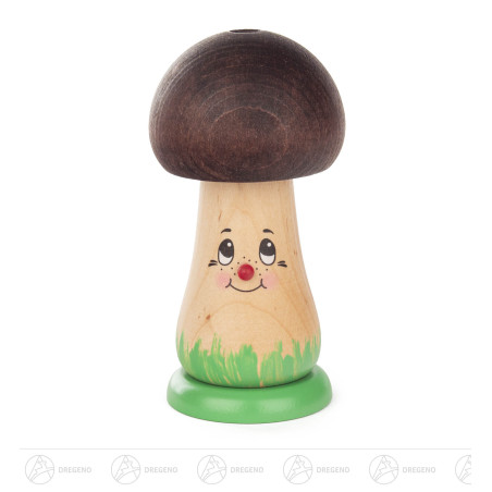 Fröhlicher Räucherpilz - brauner Hut 14,5cm