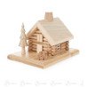 Räucherhaus Blockhaus, natur 14cm