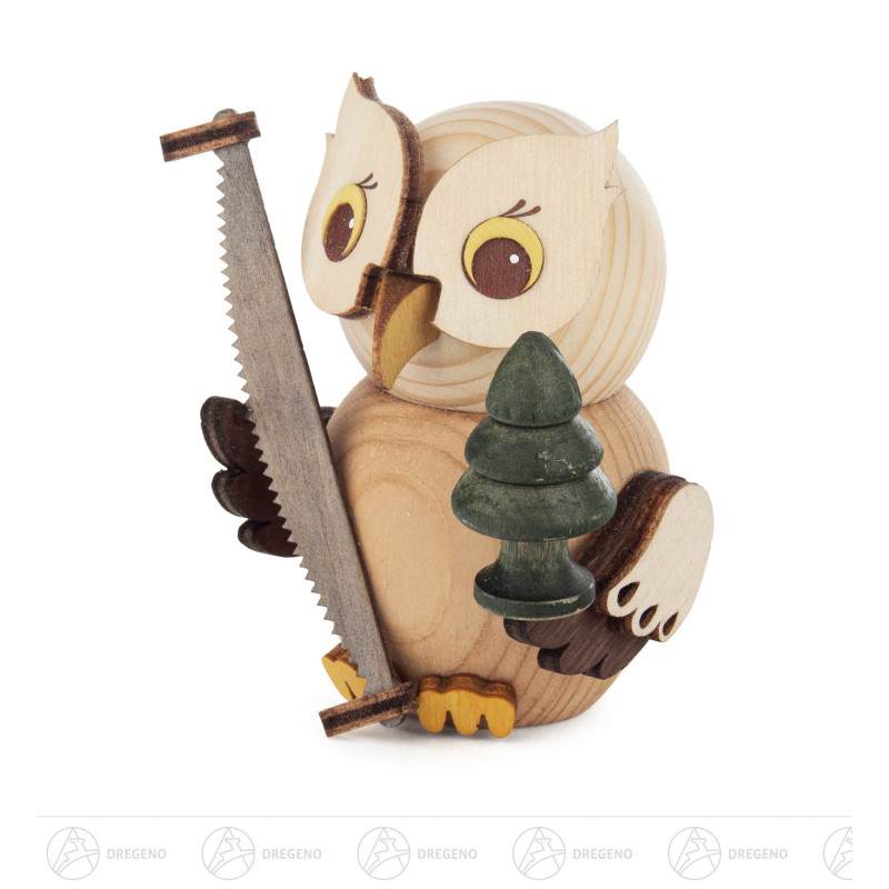 Mini-Eule Waldarbeiter 7cm