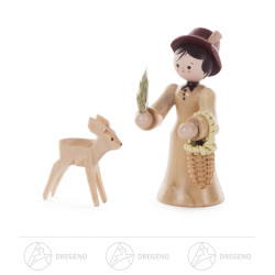 Försterin mit Reh natur 5,5cm
