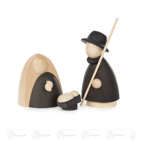 Heilige Familie (3) natur/anthrazit groß 11cm