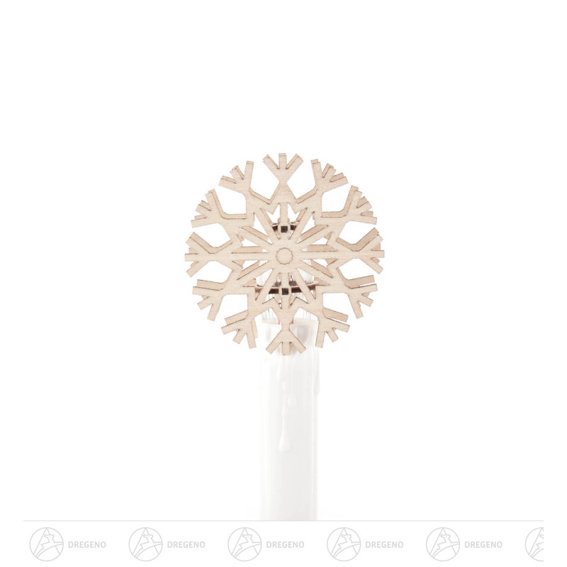 Kerzenaufstecker Schneekristall (5) 5cm