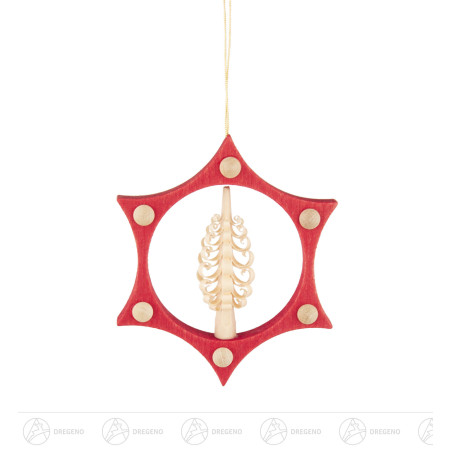 Behang Spanbaum im Ornament rot 8cm