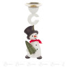 Behang Kerzenhalter Schneemann mit Baum für Kerzen 14mm 13cm