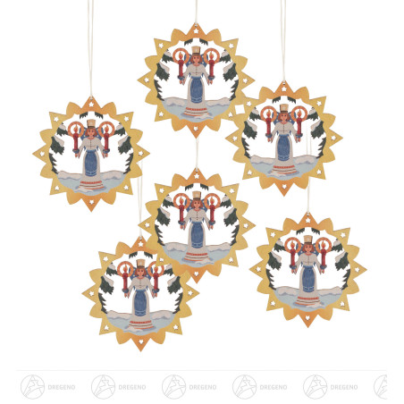 Behang Lichterengel bunt (VE 6) 6cm