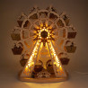 Adventskalender Riesenrad mit LED 12 doppelte Gondeln, manuell drehbar 50x 46cm