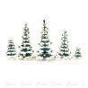 Tannenbäume mit Goldkugeln, 5,5/8/12/14/15cm (5)