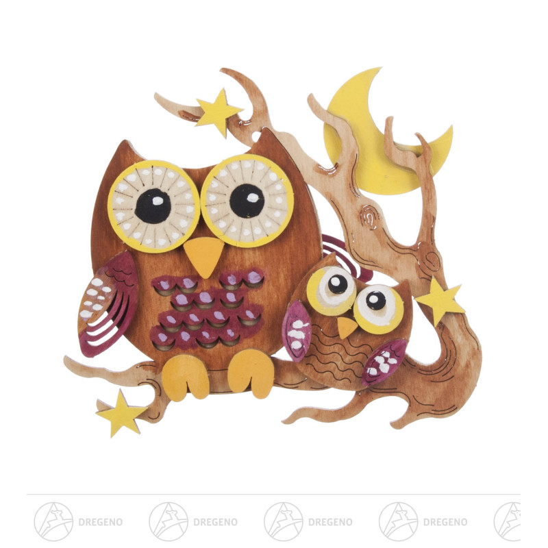 Bastelset Fensterbild Eule 13x11cm