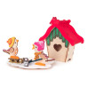Bastelset Räucherhaus mit 2 Vögeln 13x14cm