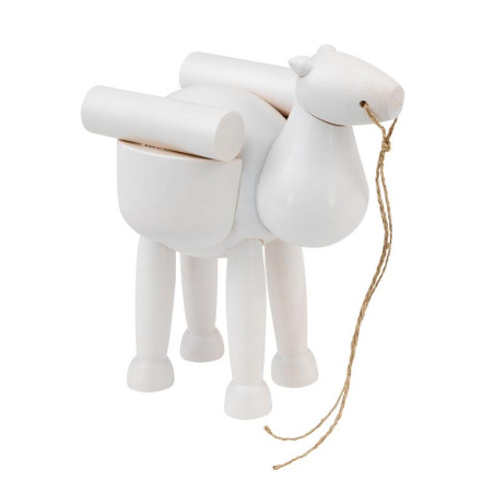 Kamel stehend weiß mit Gepäck 10cm