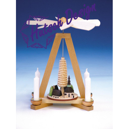 Pyramide mit Seiffener Dorf  H 23 cm