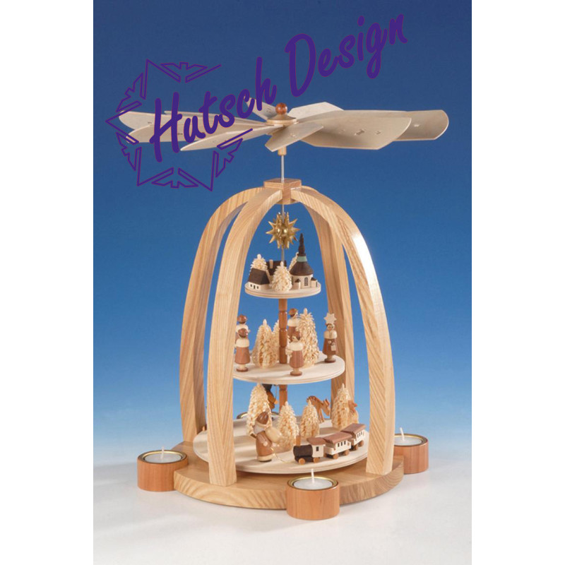 Teelichtpyramide  3-stöckig