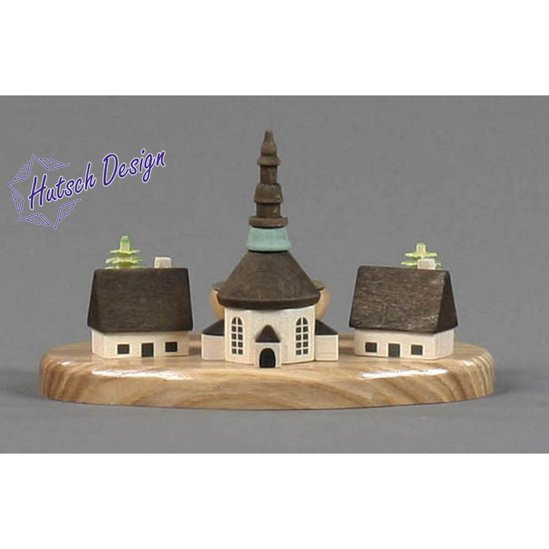 Teelicht Seiffner Dorf  Seiffener Dorf ca.9cm