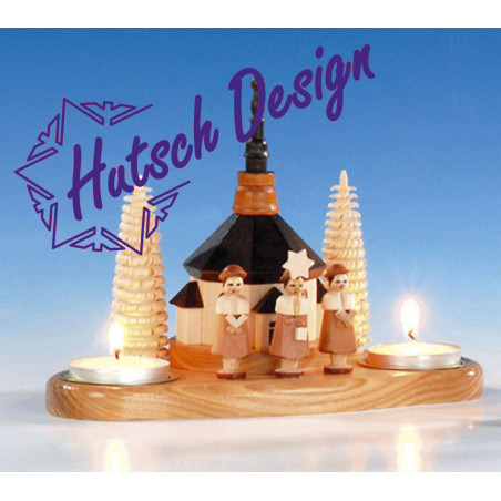 mit Kirche und Kurrende  natur  14cm