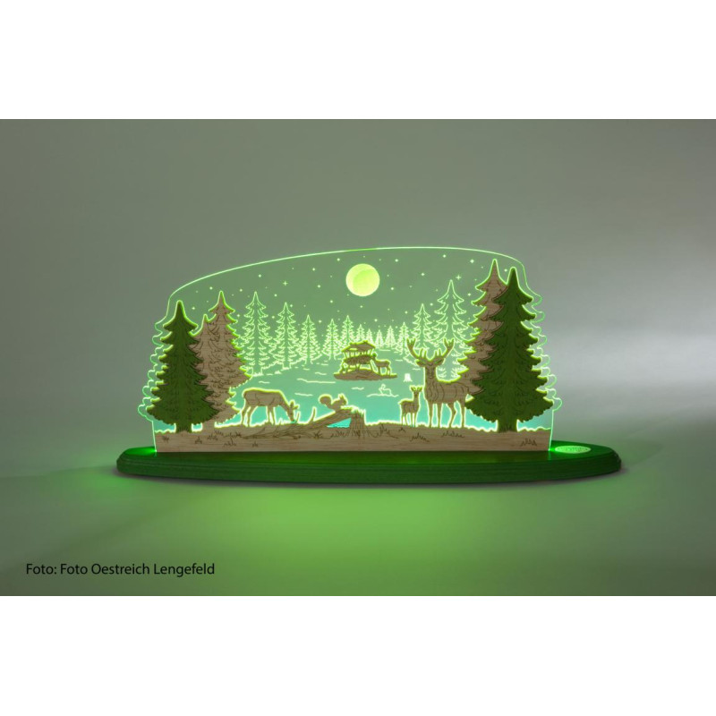 Motivleuchte Waldidylle 47,0 x 22,0 x 8,2 cm