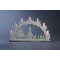 Lichterbogen 7 flg. Seiffener Kirche 52,0 x 31,7 x 4,5 cm