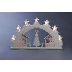 Lichterbogen 7 flg. Weihnachtsmarkt 52,0 x 32,0 x 4,5 cm