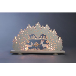 Lichterbogen 10 flg. Futtergrippe mit Naturheu 52,0 x 32,0 x 6,0 cm