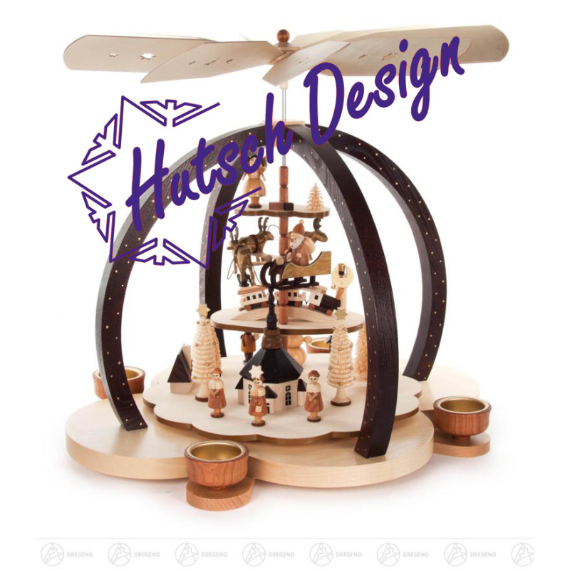 Pyramide Wolkenzauber natur, für Teelichte 39cm