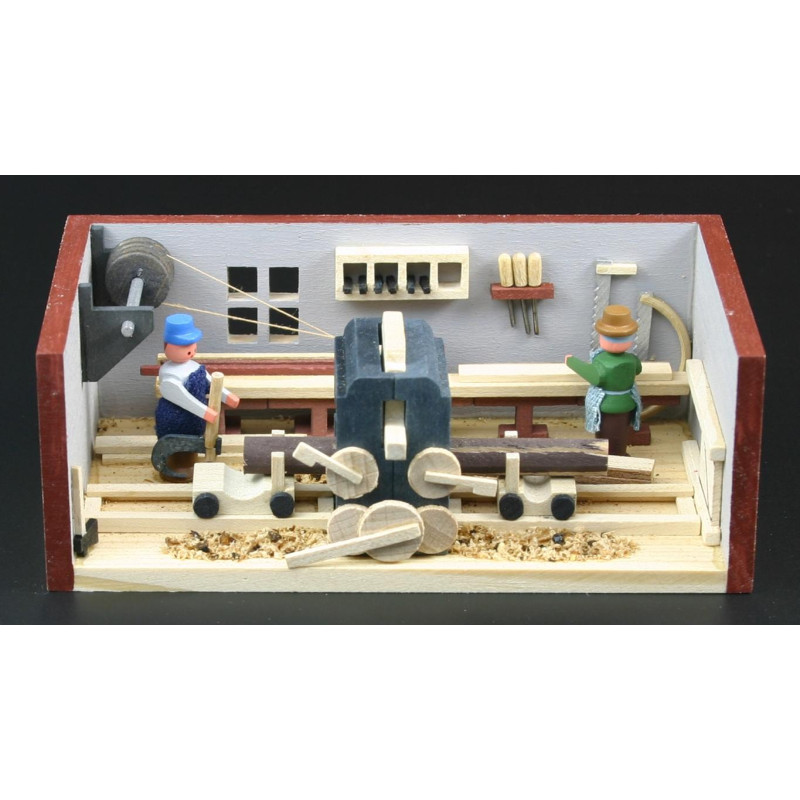 Miniaturstübchen Sägewerk 11cm x 6cm x 4cm