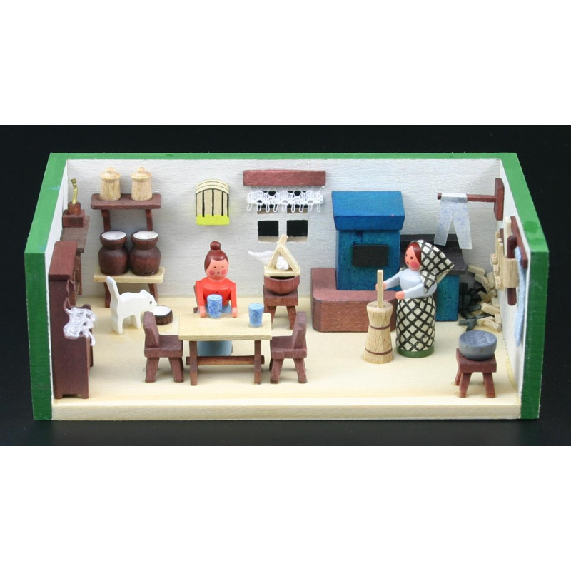 Miniaturstübchen Bauernstube 11cm x 6cm x 4cm