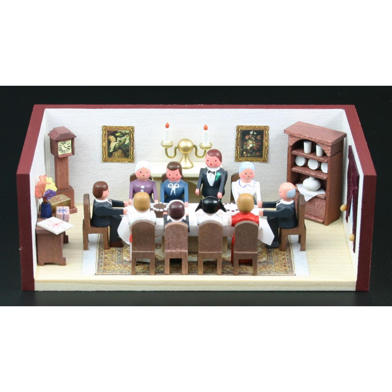 Miniaturstübchen Geburtstagsstube 11cm x 6cm x 4cm