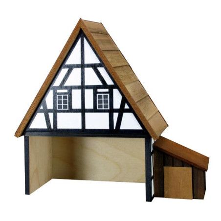 Miniaturstübchen Fachwerkhaus 18cm x 5cm x 18cm