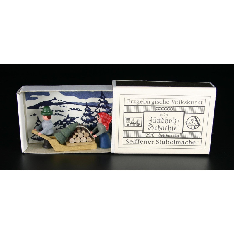 Zündholzschachteln Holzsammler