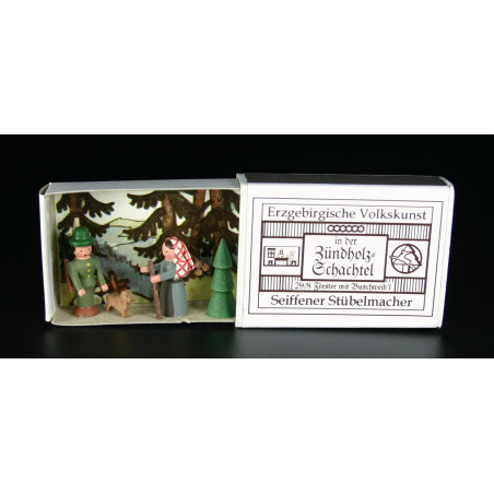 Zündholzschachteln Förster mit Buschweib'l