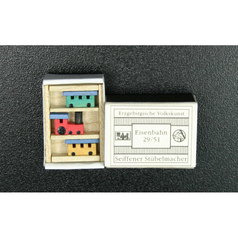 Zündholzschachteln Eisenbahn 2cm x 2cm x 1cm
