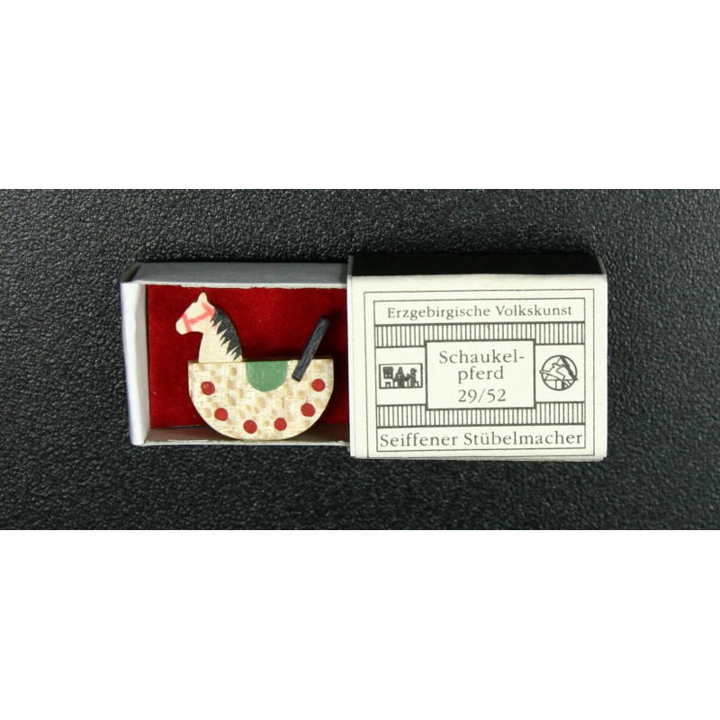 Zündholzschachteln Schaukelpferd 2cm x 2cm x 1cm