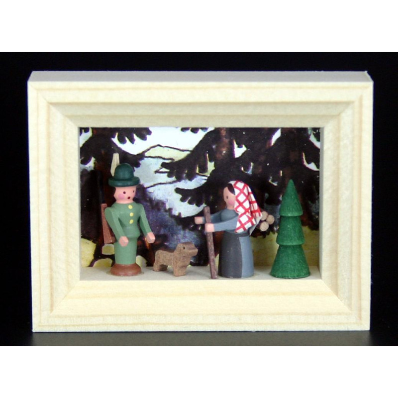 Förster mit Buschweib'l 7cm x 5cm x 1cm