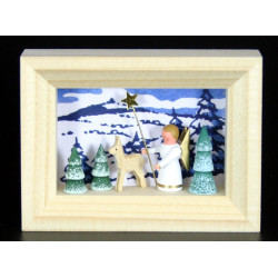 Engel mit Reh 7cm x 5cm x 1cm