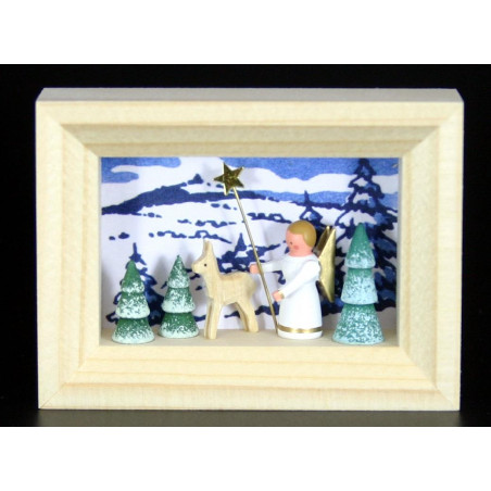 Engel mit Reh 7cm x 5cm x 1cm