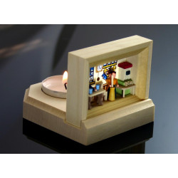 Halter für Rähmchen mit Teelicht 9cm x 5cm x 7cm