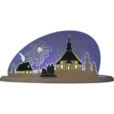 Motivleuchte Seiffner Kirche 47,0 x 22,0 x 8,2 cm